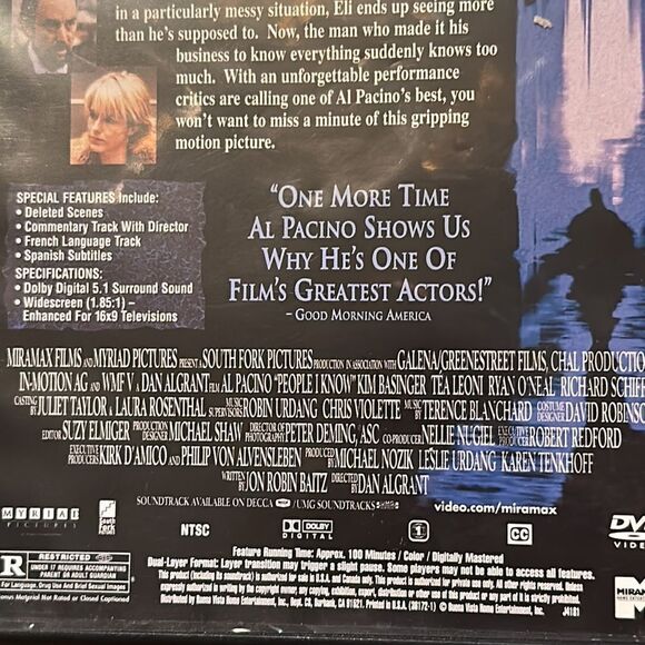 “People I Know” DVD starring Al Pacino, Kim Basinger and Tea Leoni! - Picture 4 of 5